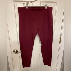 LC Lauren Conrad burgundy/wine leggings with elastic waist. Size XL.